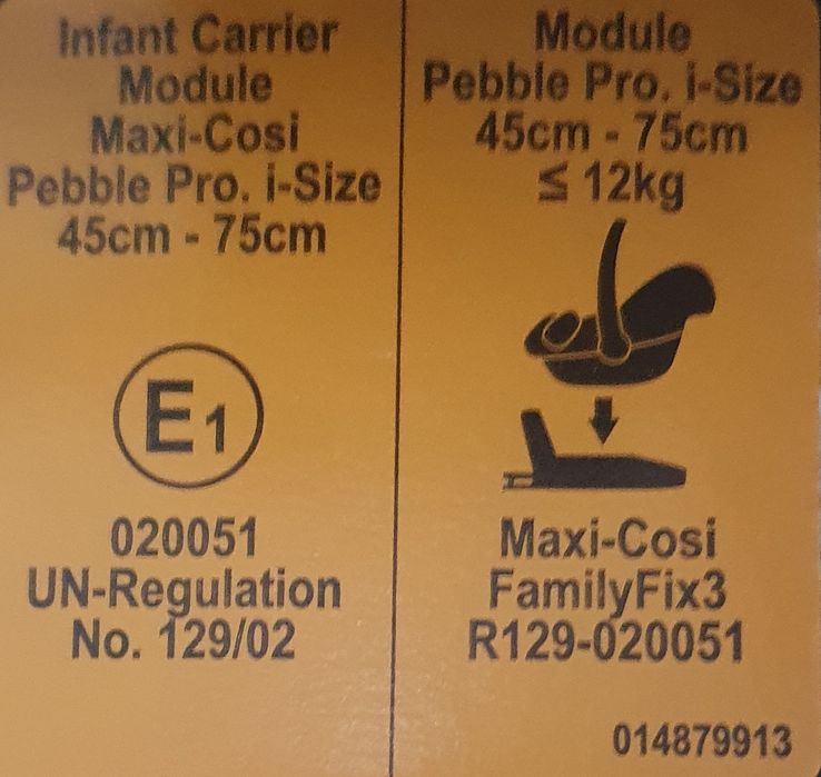 Fotelik - nosidełko Maxi Cosi Pebble Pro. i-SizeE