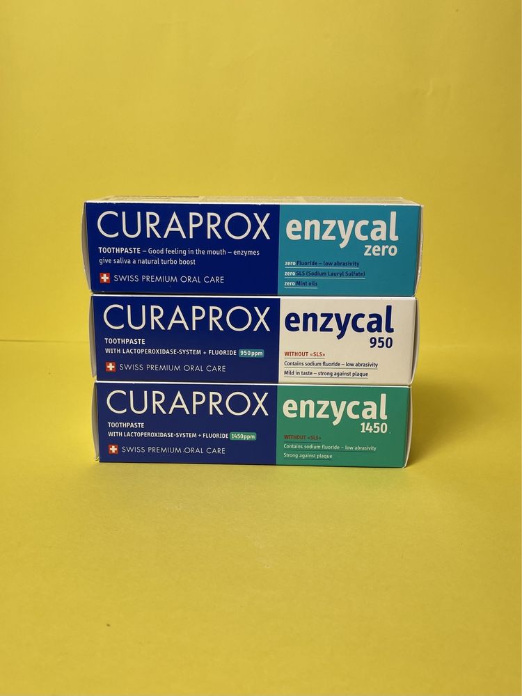 Ензимна зубна паста Curaprox Enzycal Zero/ 950/ 1450