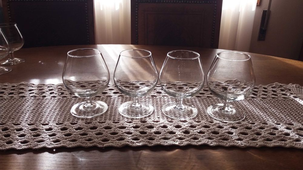 Copos  de aguardente em vidro de qualidade Novos