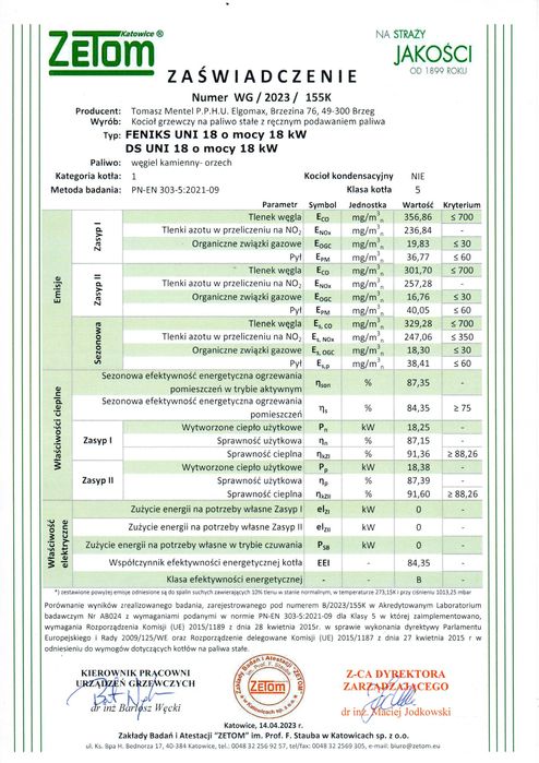 Kocioł na Węgiel 5 Klasa 18kW do 220m2 5 Klasa Darmowa Dostawa