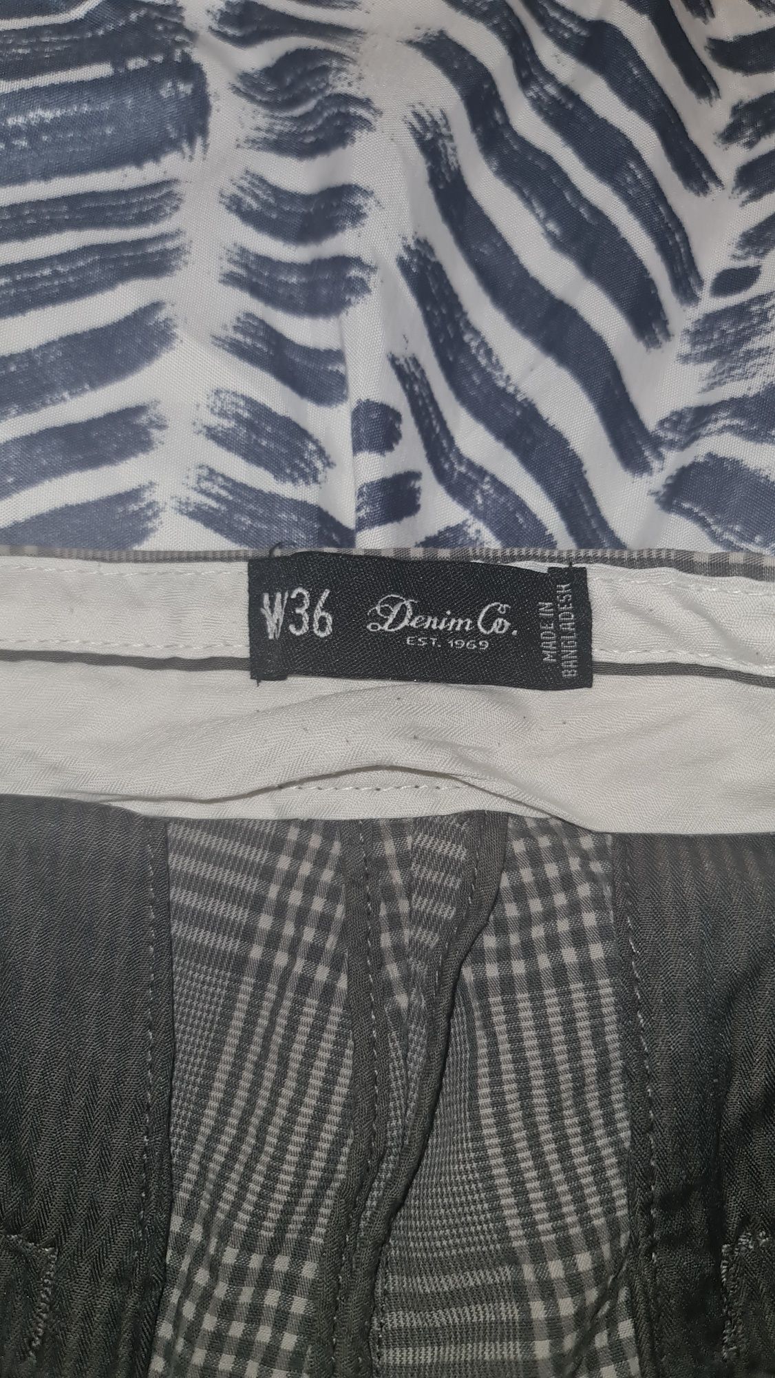 Calção cinza com listras masculino da DenimCo.