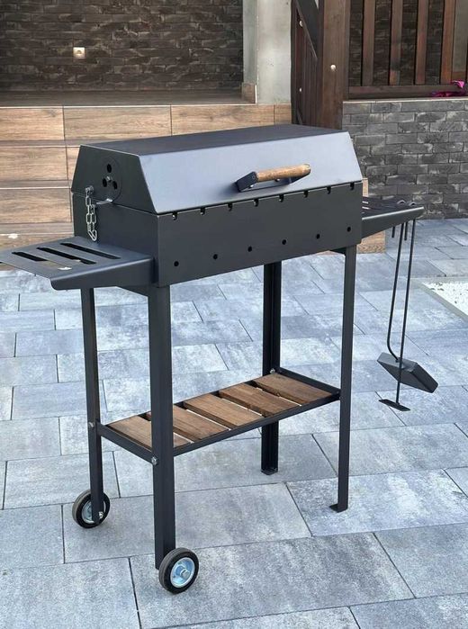 Мангал з кришкою для шашлику барбекю та відпочинку метал 4 мм