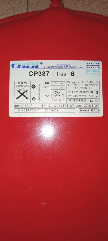 Naczynie przeponowe CIMM CP 387