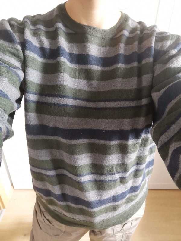 Pierre Cardin sweter w paski r. 56