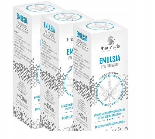 Emulsja Płyn pod prysznic i do kąpieli PHARMAZIS 400ml Konopie polskie