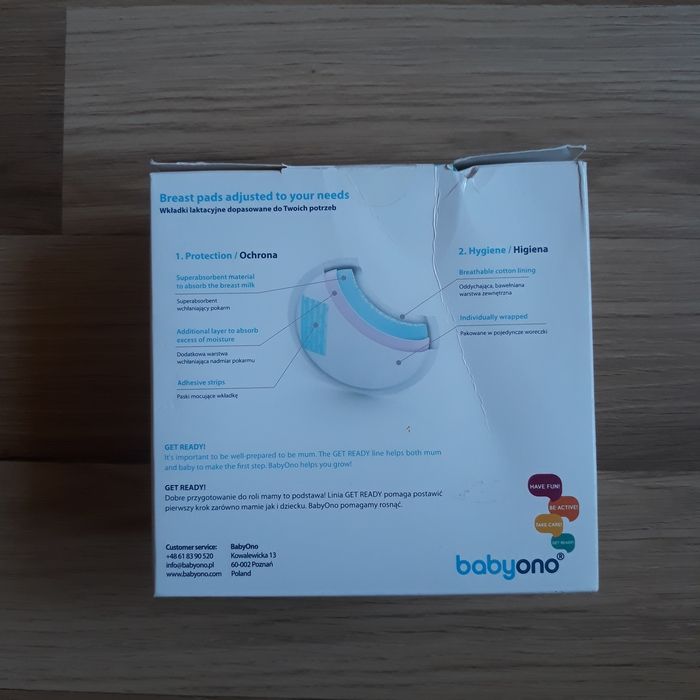 BabyOno wkładki laktacyjne krążki bibułki do biustonosz do karmienia