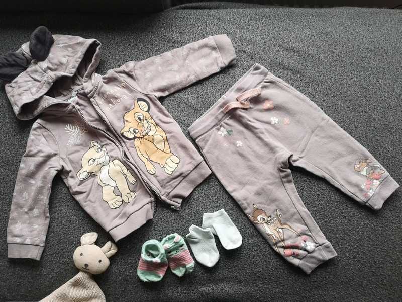 Disney Baby zestaw bluza i spodnie Król Lew Bambi 80-86 cm 12-18m