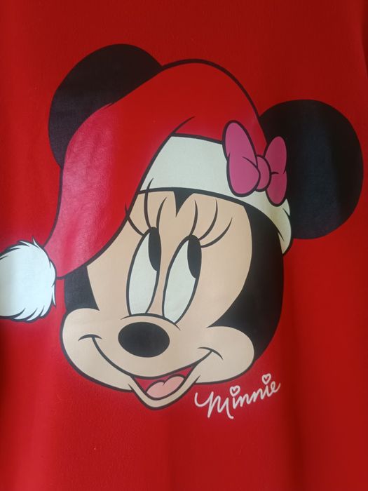 Czerwona bluzka damska z Myszką Miki rozmiar L