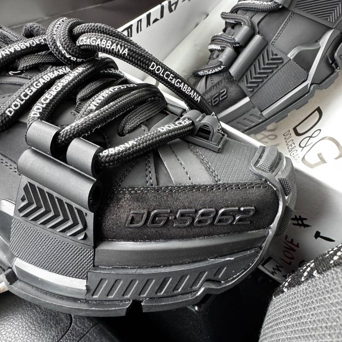 Жіночі кросівки дольче чорні Dolce & Gabanna Space black Premium