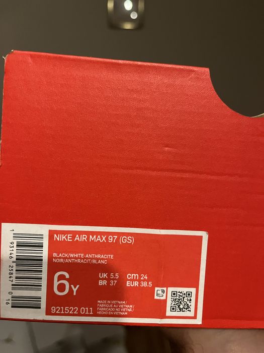 Nike Air Max 97 Black 38.5