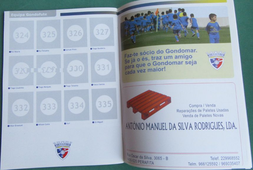 Gondomar Sport Clube - Coleção Completa por colar mais Caderneta