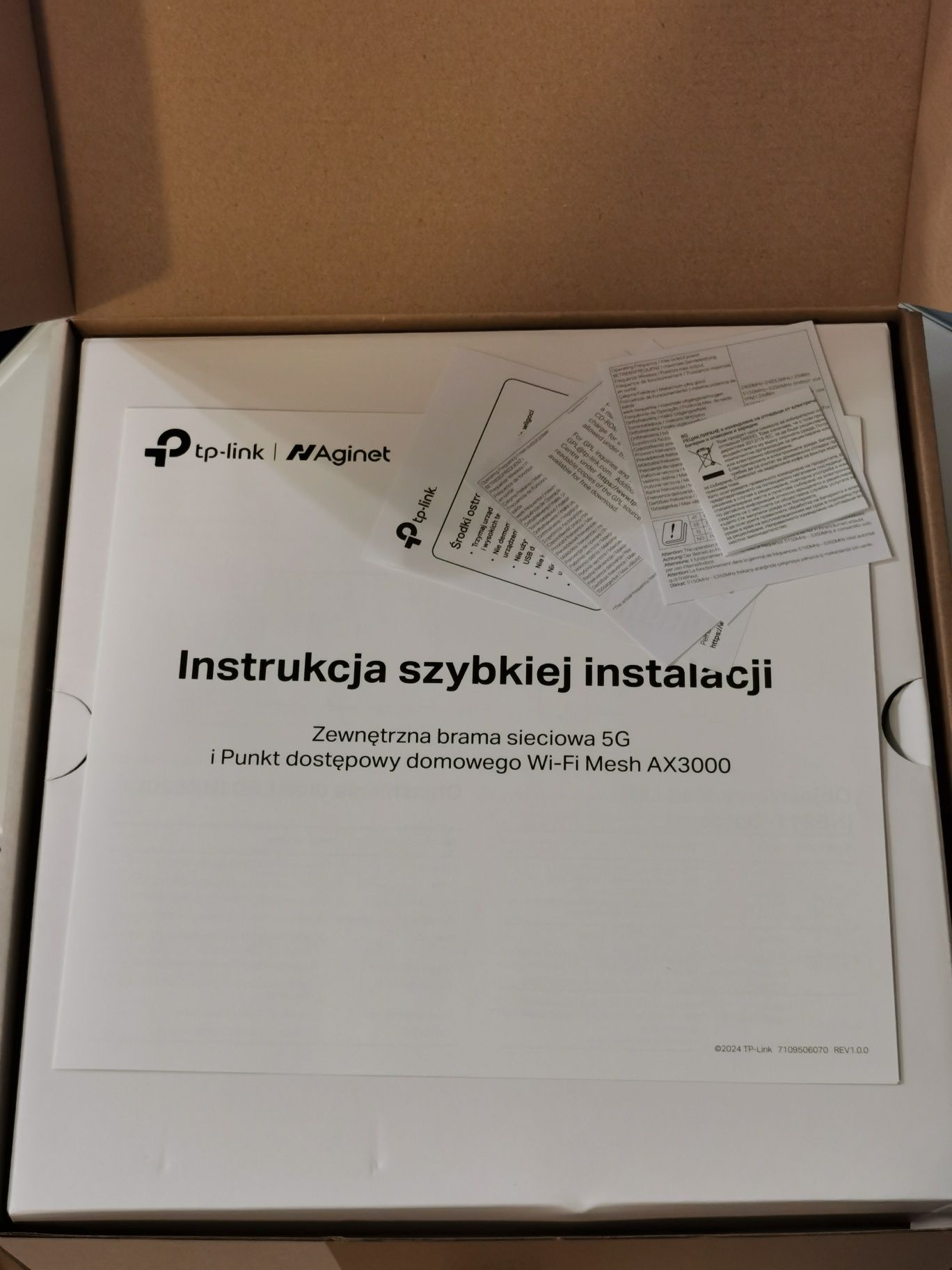 Router NETBOX 5G TP-Link NE211 + HX520 Odu Idu