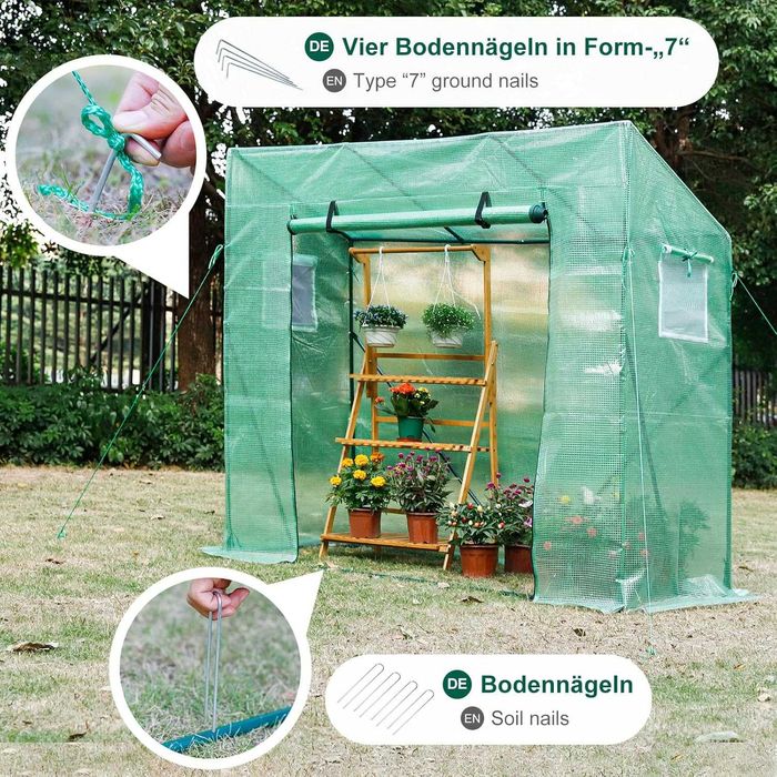 Szklarnia ogrodowa namiot roślinny plandeka wzmocniona PE 140 g/m