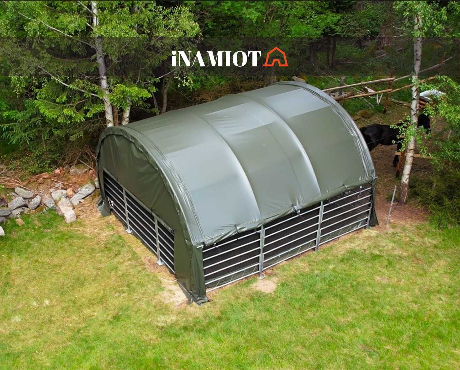 Zagroda Dla Zwierząt Premium 8x8 PVC 900g ocynkowana stal, wiata