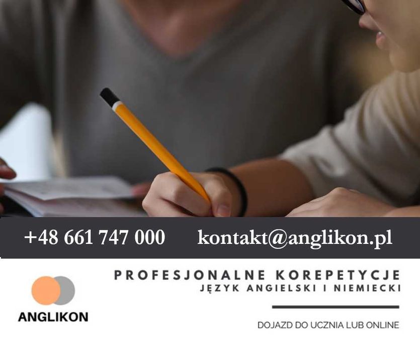 Korepetycje ANGIELSKI | DOJAZD | ONLINE | Lekcje Język Angielski