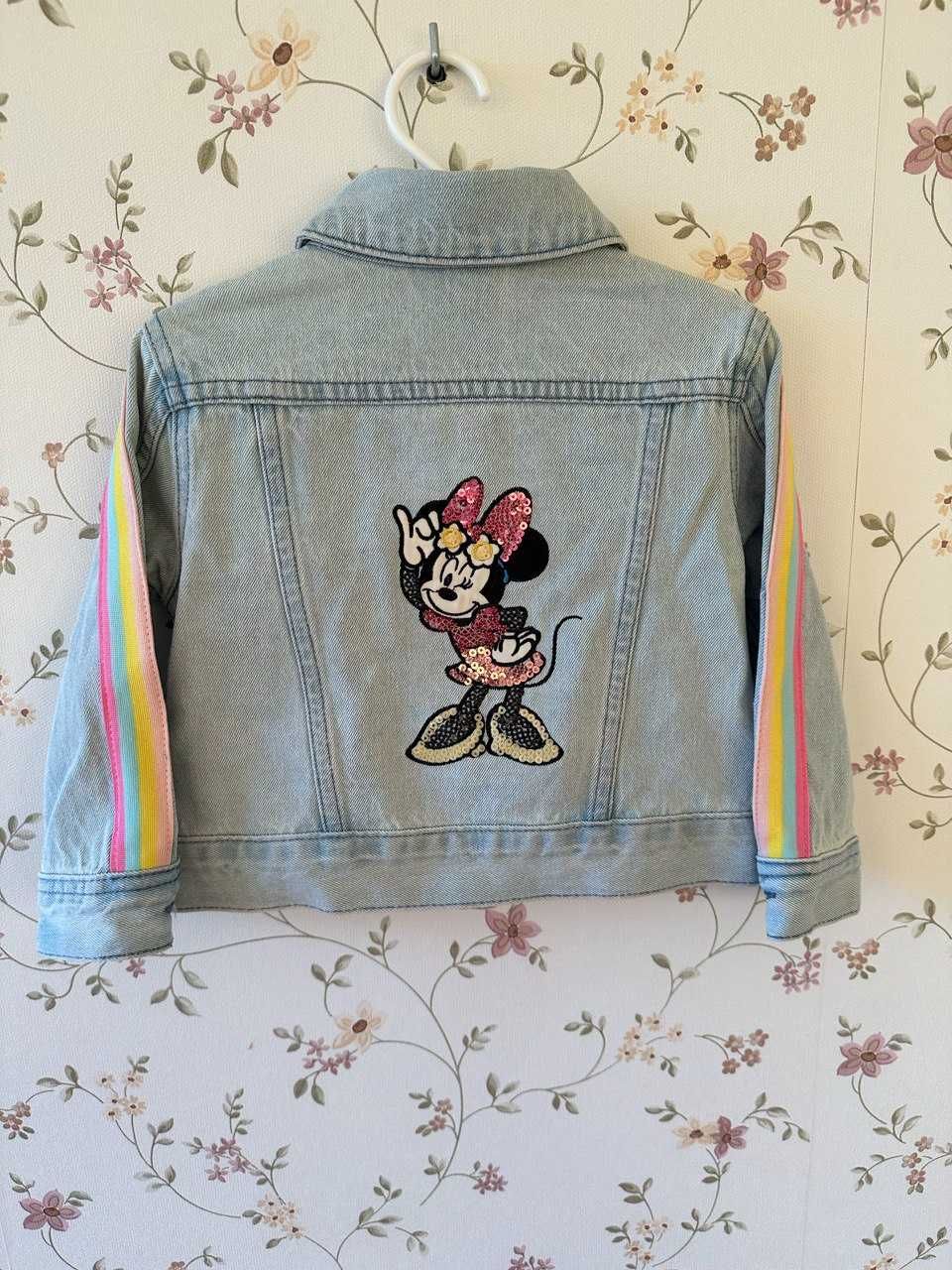 92 Disney Minnie Mouse Myszka kurtka jeansowa dżinsowa katana