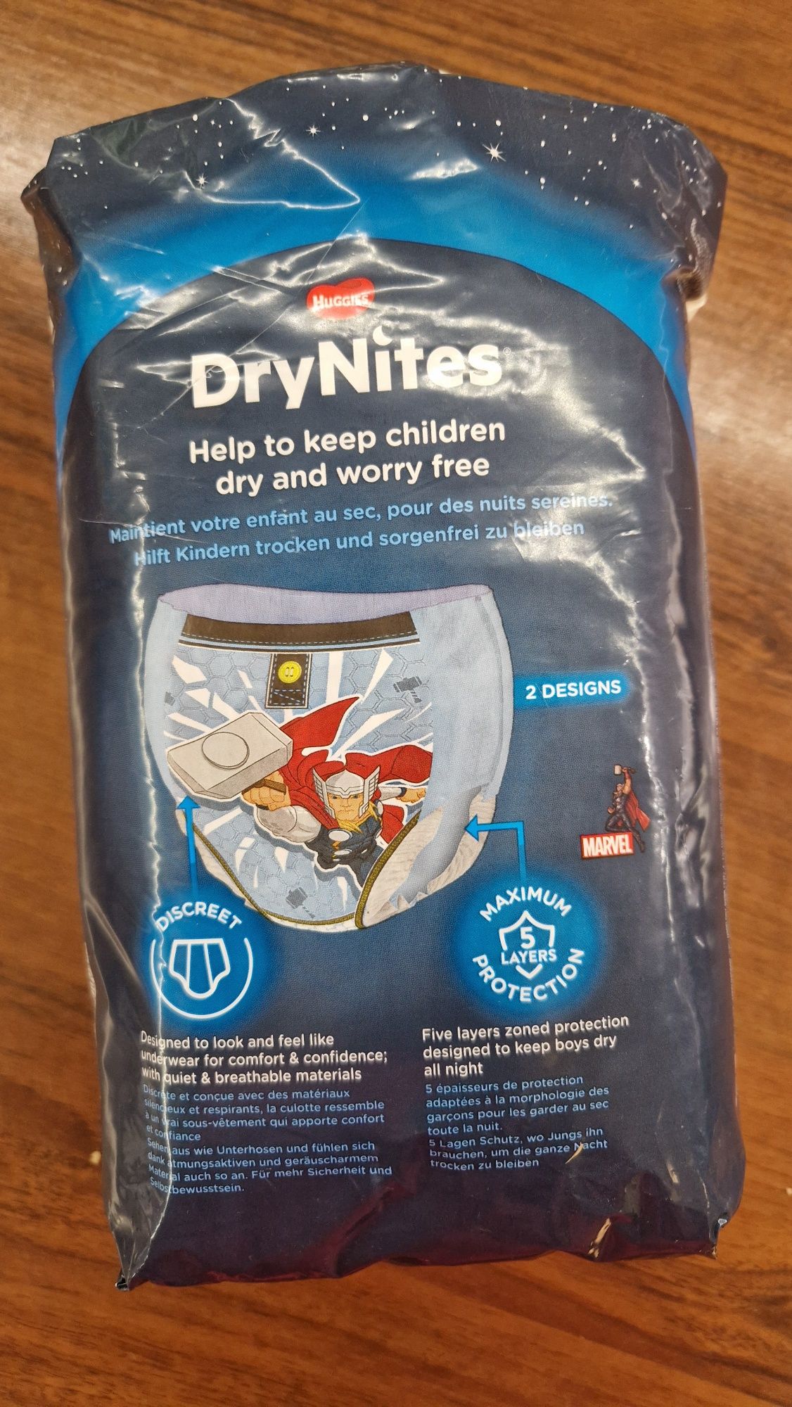 HUGGIES Pieluchomajtki majtki noc moczenie nocne chłopiec 4-7 lat 9sz