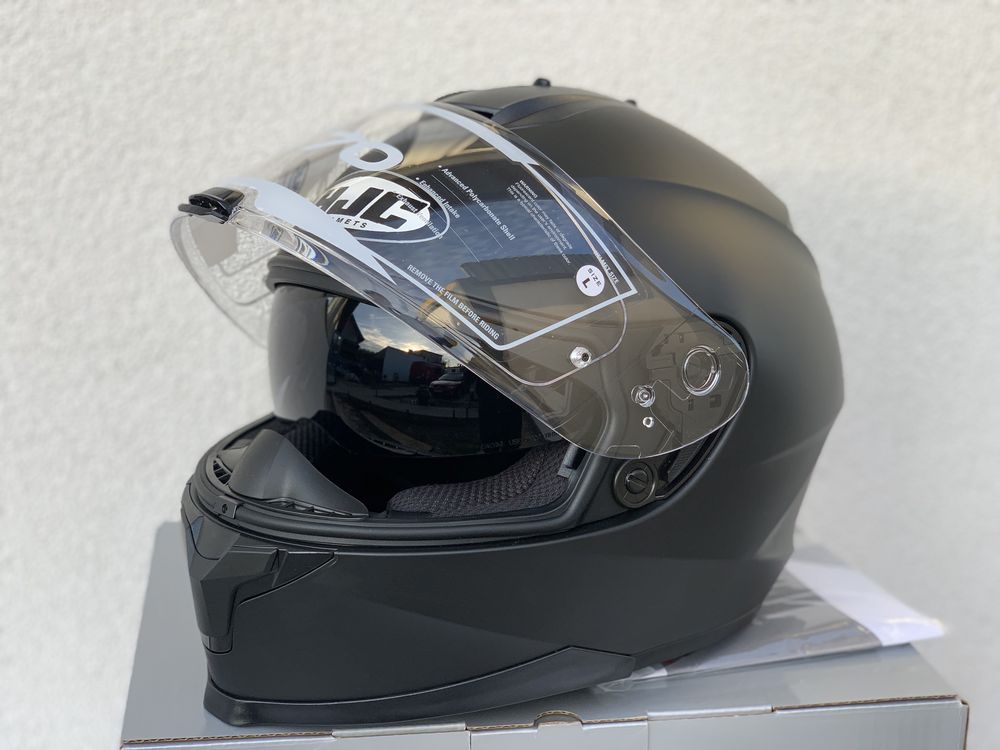 Kask motocyklowy HJC C70 czarny matt, blenda, microlock! Wysylka OLX!