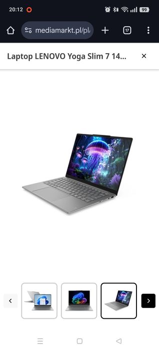 Laptop Lenovo Yoga Slim 7 OLED  16gb/512gb windows 11 copilot+dysk 2TB