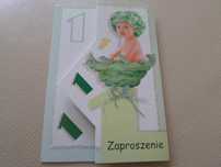 Zaproszenie na Roczek + koperta.