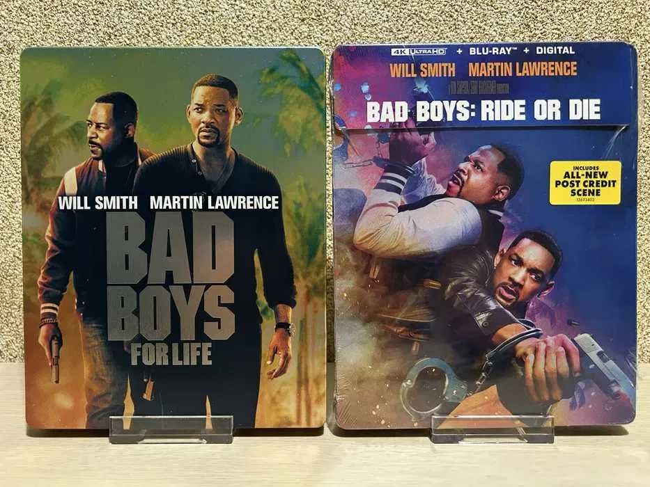 Steelbook 4K Ultra HD Blu-ray Плохие парни 1-4 / Друзья Оушена 1-4