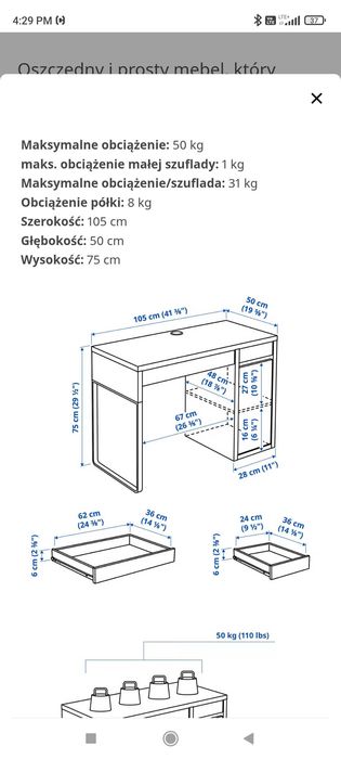 Biurko Ikea Mike