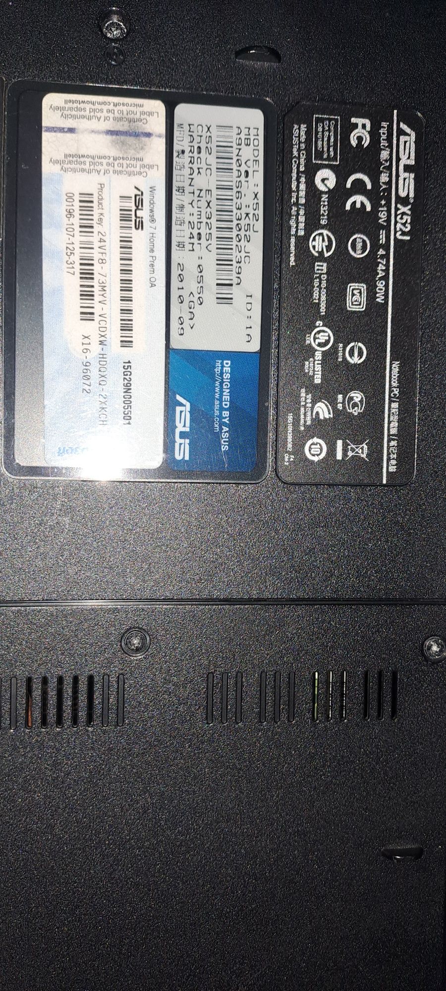 Laptop asus K52J