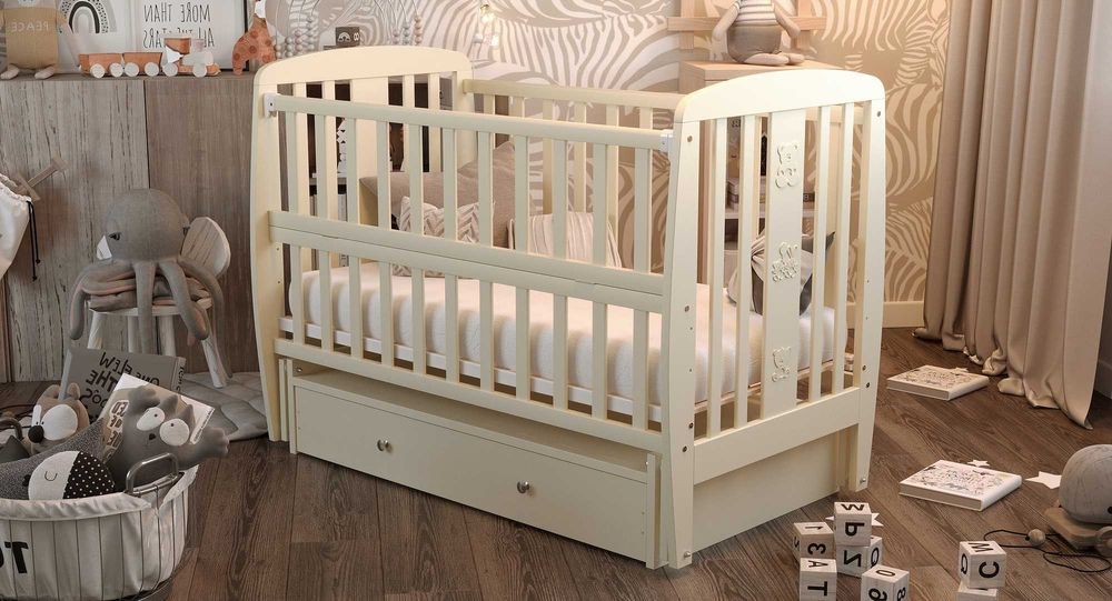 Ліжко для Немовлят ; Кроватка для новонароджених ; Ліжечко Букове