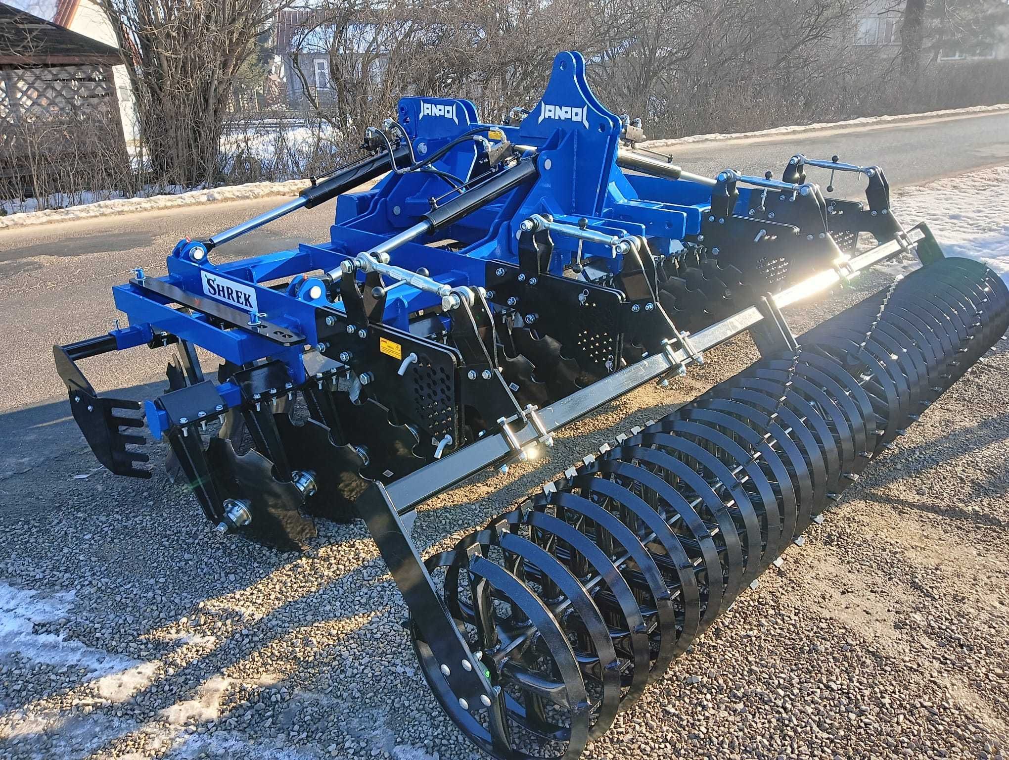 brona talerzowa hydrauliczna JANPOL SHREK 4m 560 talerz daszek 600