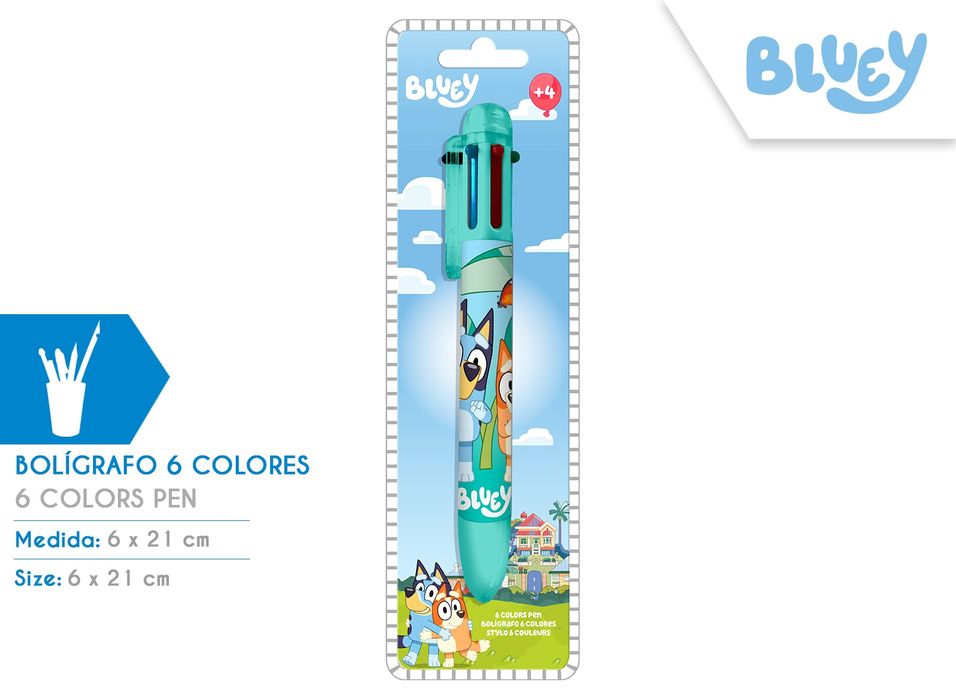 Długopis Bluey 6 kolorów BY00002 Kids Euroswan