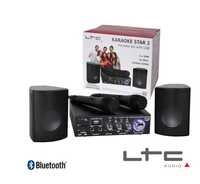 Conjunto Karaoke LTC com amplificador - 2 Box - 2 mic