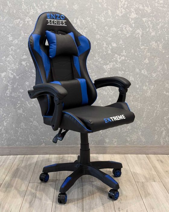 Комп'ютерне крісло з екошкіри + 2 подушки ENZO 8 КОЛЬОРІВ НА ВИБІР