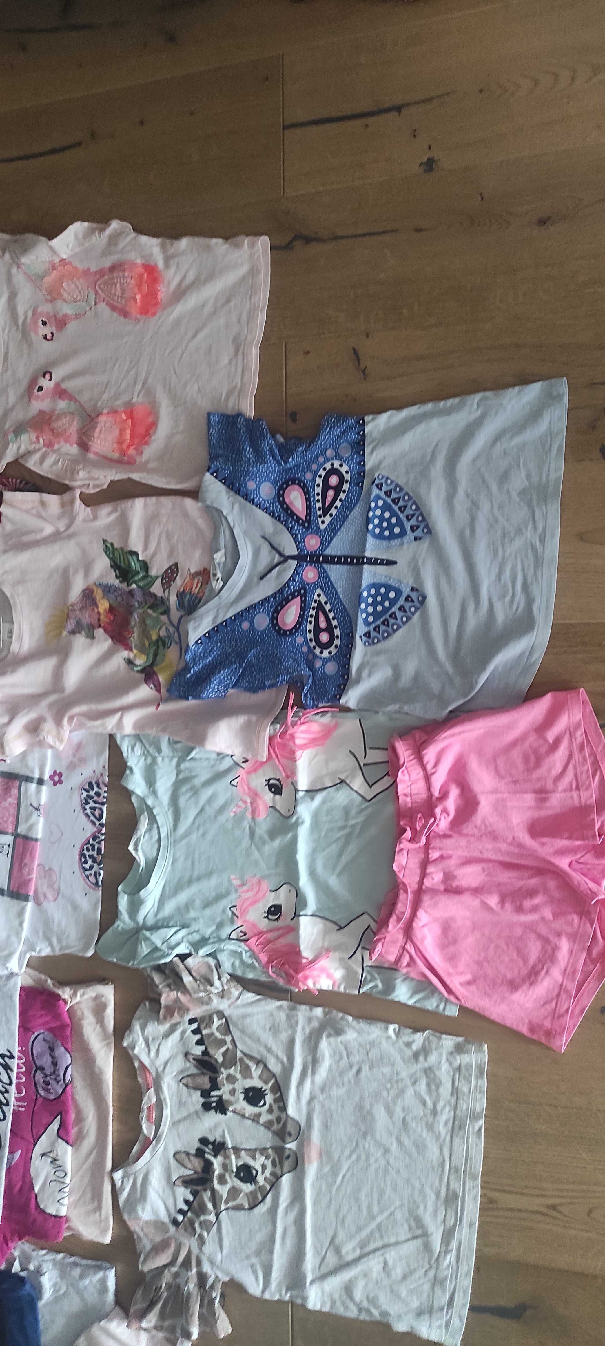 Zestaw 22 sztuk koszulek na lato rozmiar 122/128 H&M Zara i inne