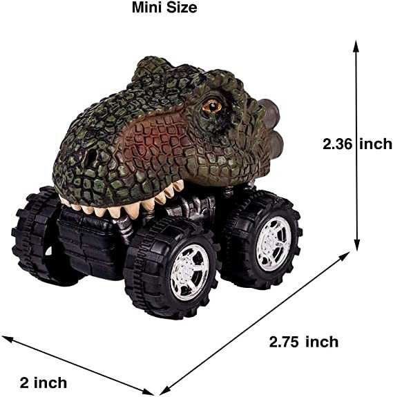 Машинка динозавр DINOBROS Dinosaur Toy Pull Back Cars 4 Pack