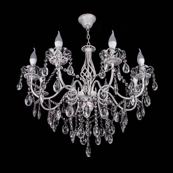 Класична люстра "свічка" на 8 лампочок P5-N2313/8/WG