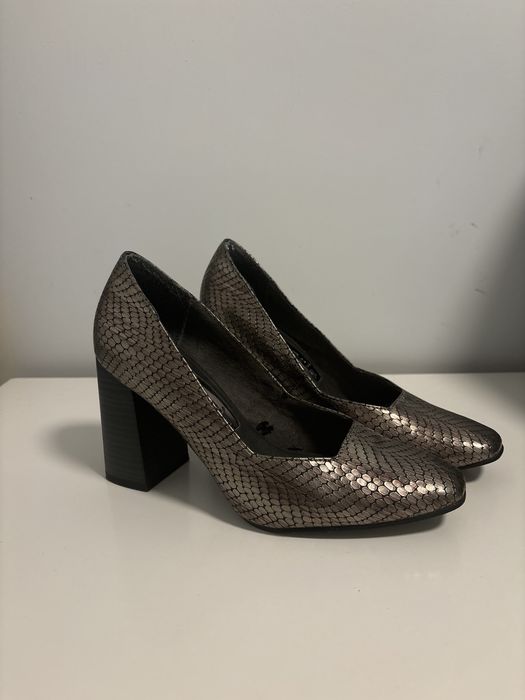 Czółenka Tamaris rozmiar 36 kolor metaliczny