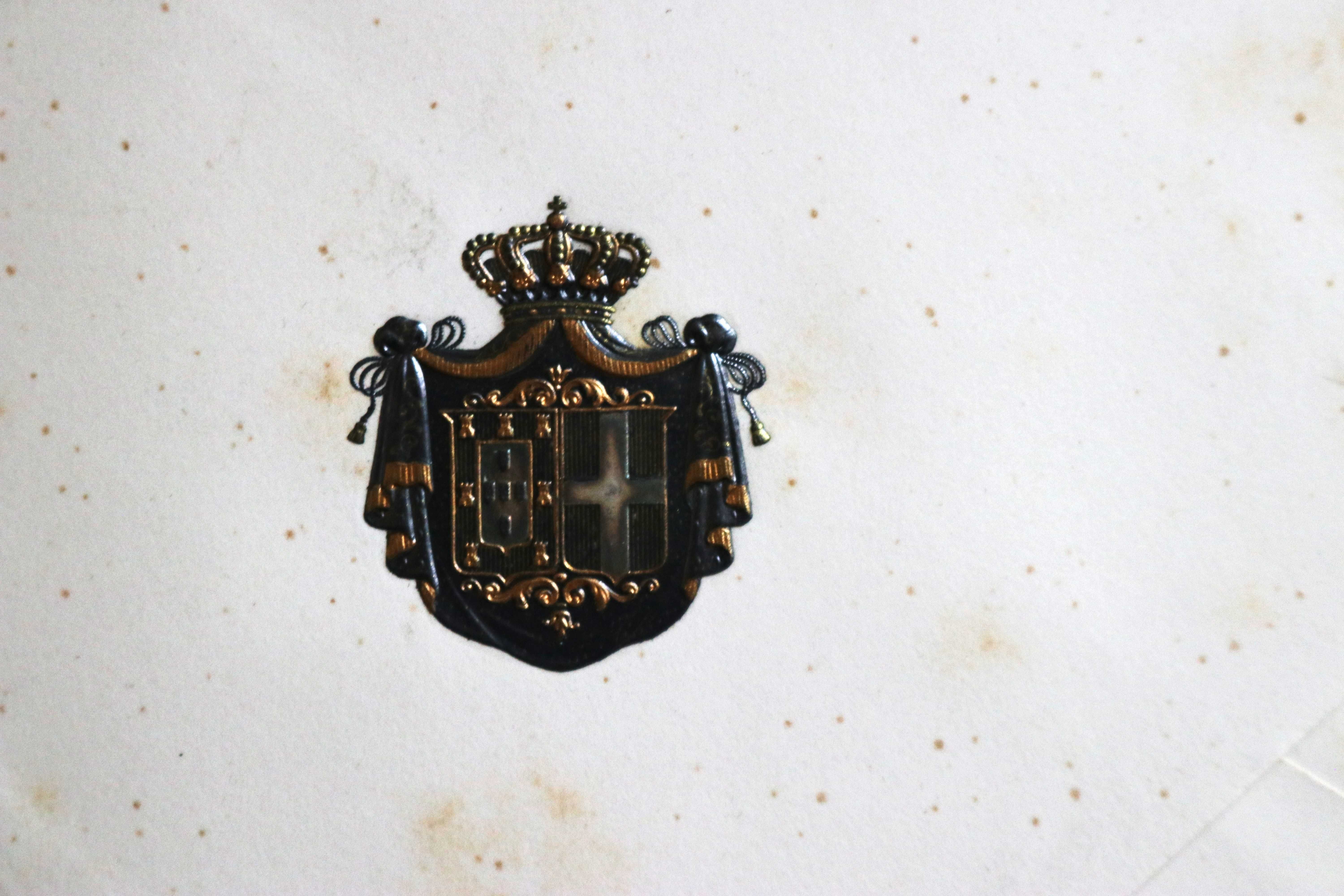 Rainha D. Maria Pia envelope de luto com as suas armas