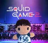 Gracz 456, lalka z serialu Squid Game, ręcznie robiona na szydełku