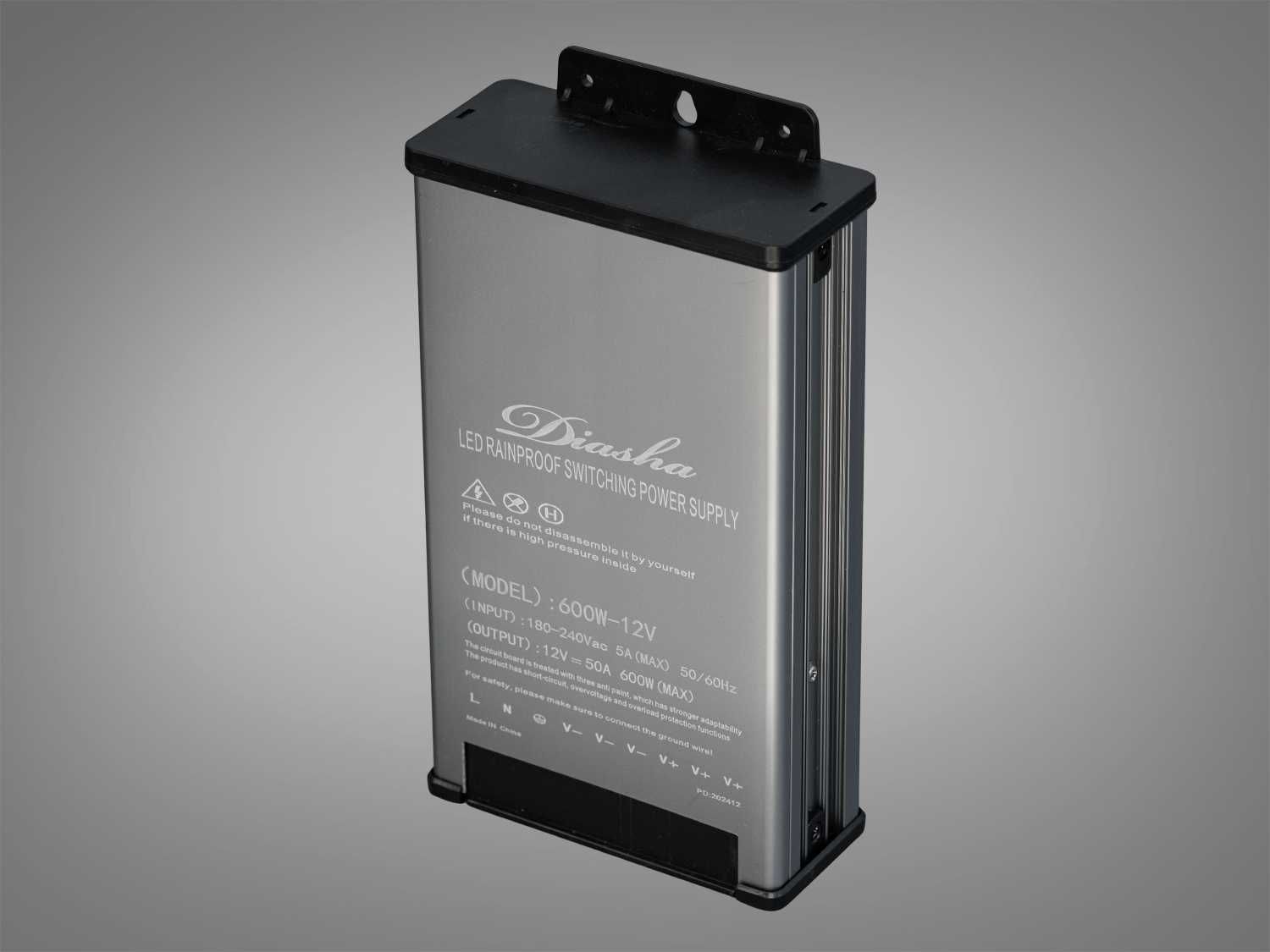 Блок живлення 12В, із захистом від дощу, 600Вт, 50А NPA-12v-600w-IP44
