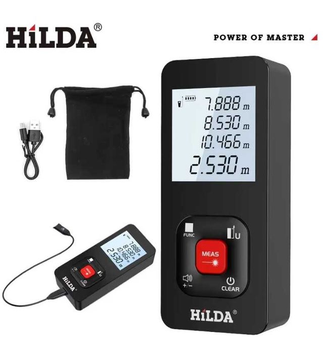 Лазерний акумуляторний далекомір Hilda 50M рулетка