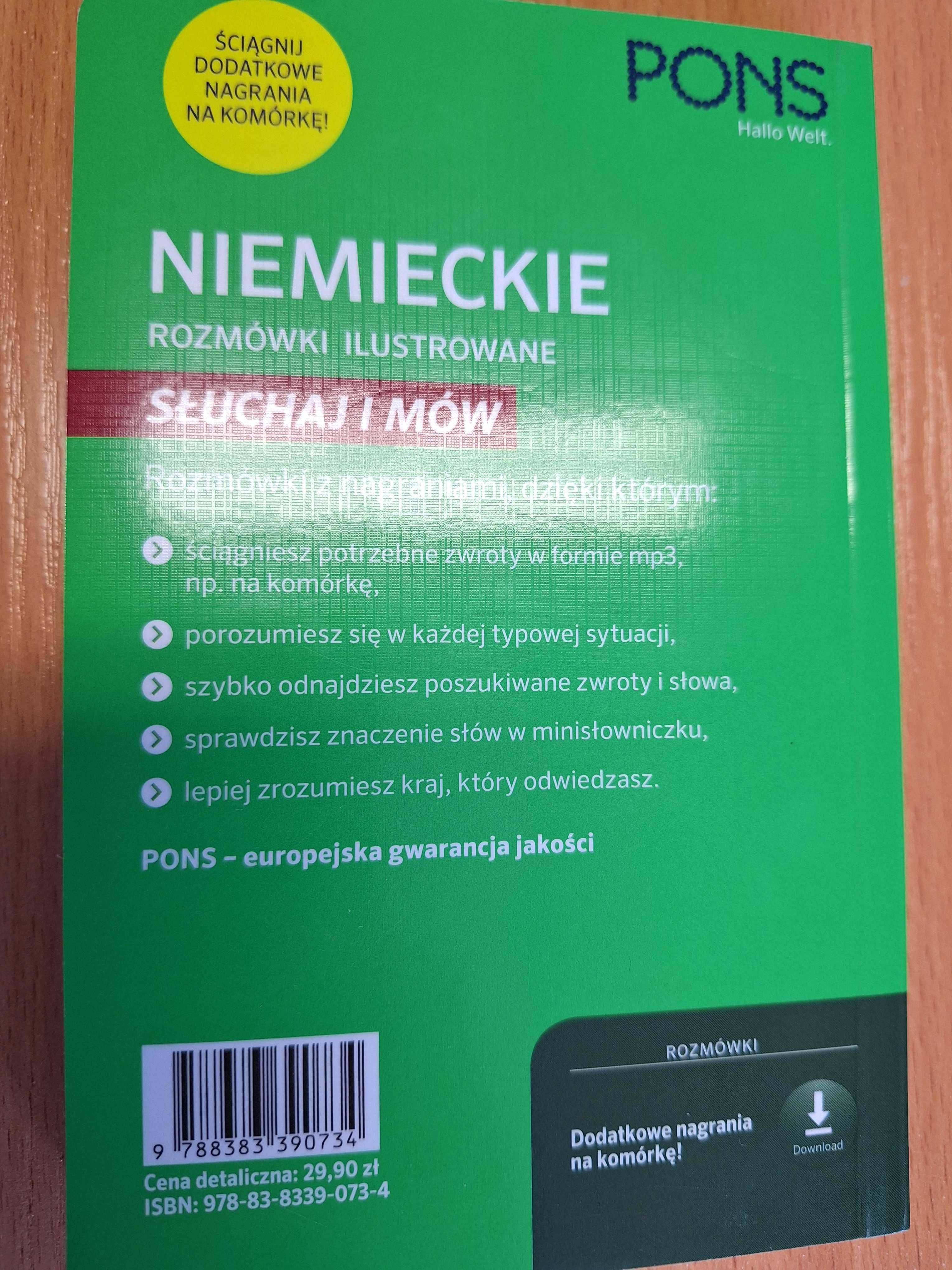 Niemiecki. Słuchaj i mów. Rozmówki ilustrowane, Pons- nowe