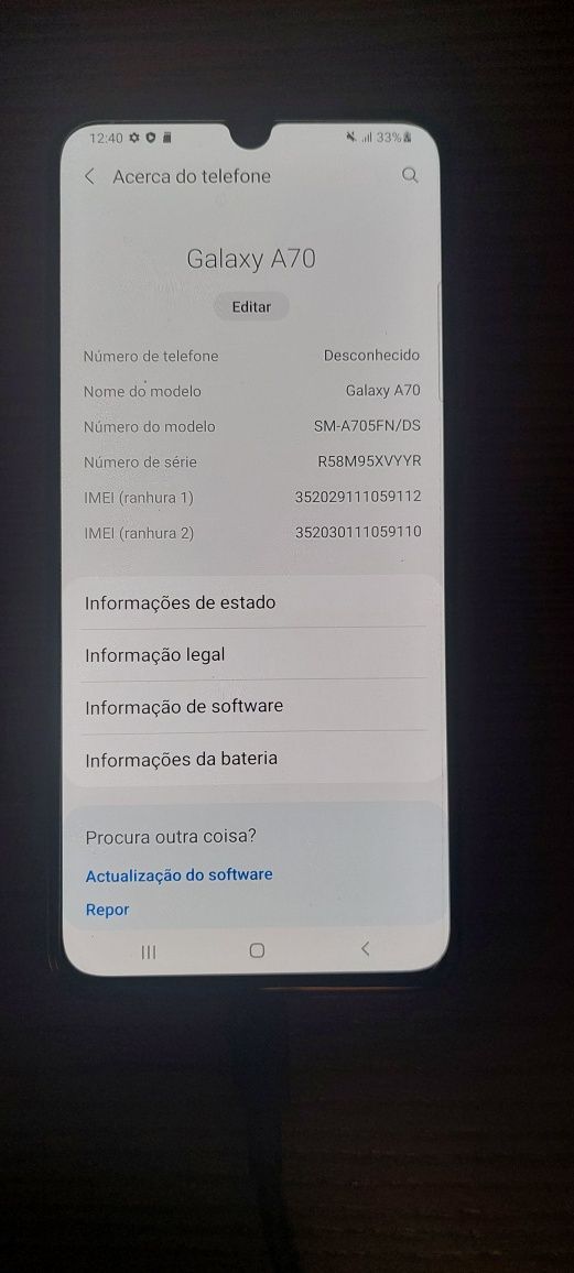 Samsung A70 128GB oferta capa