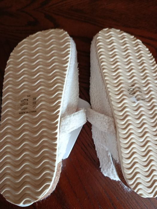 Тапочки, шльопанці білі для дівчинки, 34,35