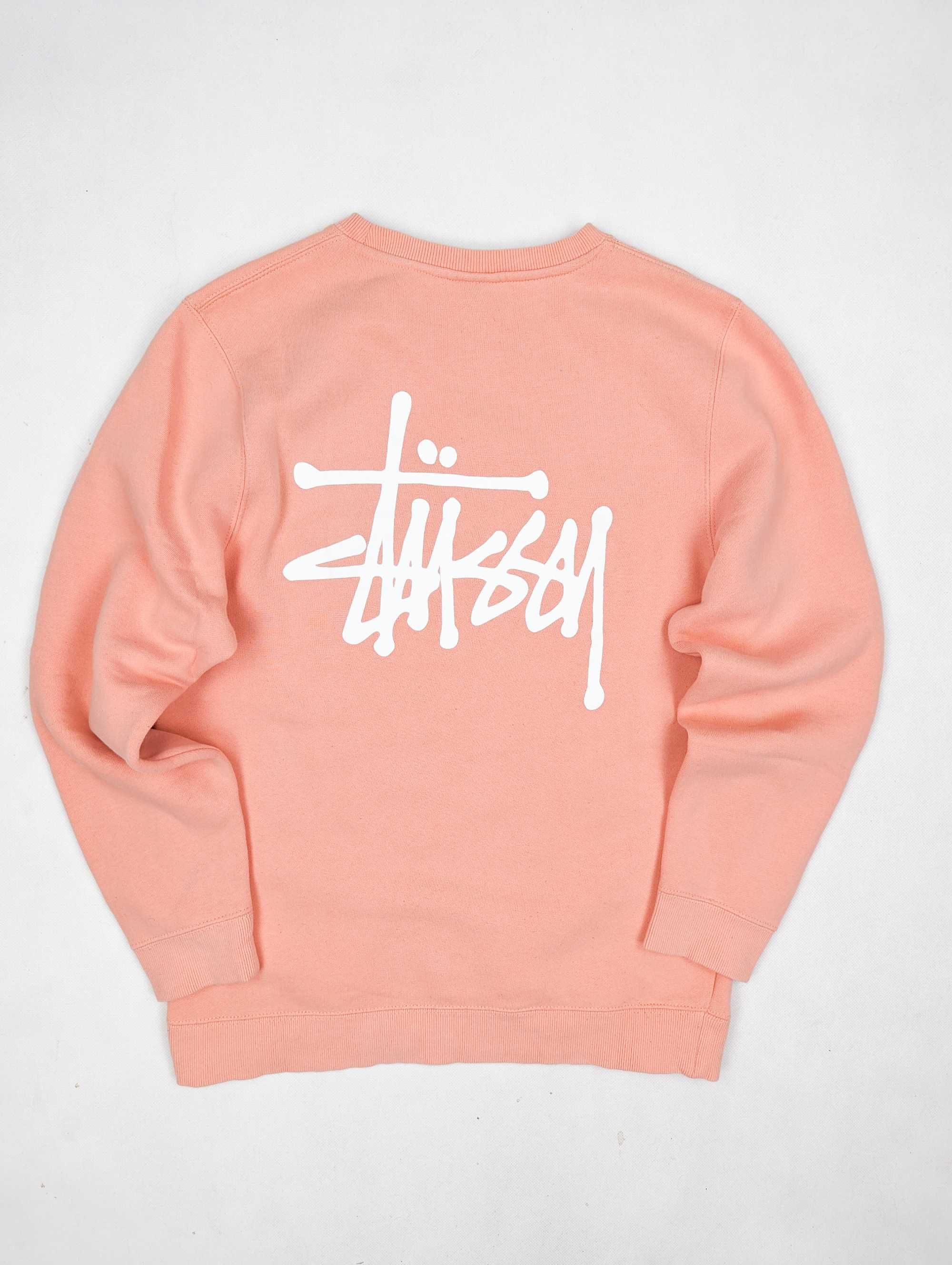 Stussy brzoskwiniowa bluza S logo