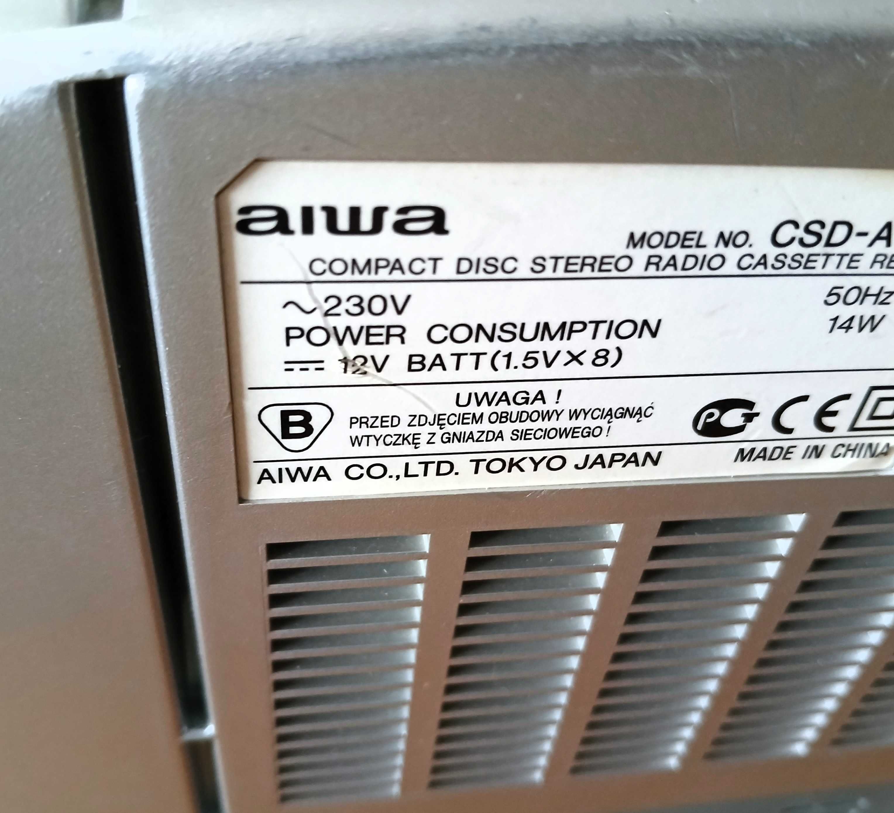 Rádio  Aiwa modelo CSD A100