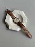 Zegarek GUB Glashutte - 35mm, pasek ze skóry krokodyla, Au 20 mikronów