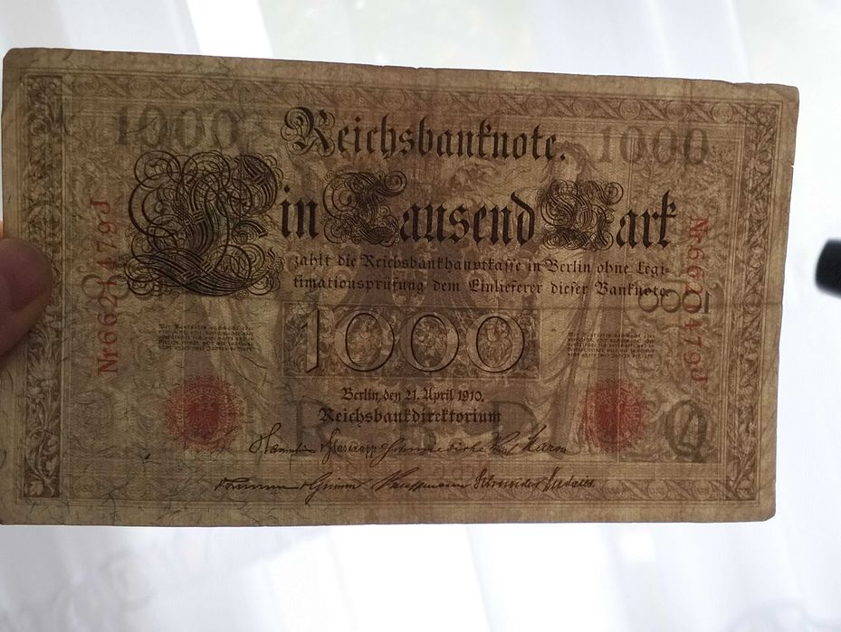 Banknot 1000 marek, 1910 r., Niemcy
