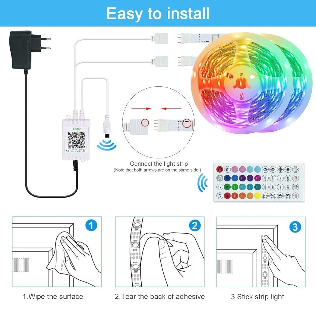 Oświetlenie / taśma  LED RGB 20M 5050