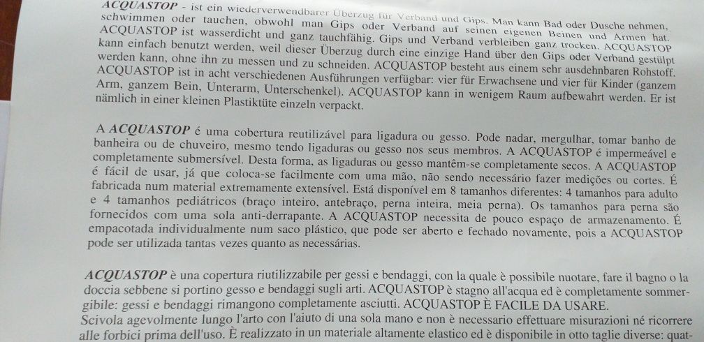 Impermeavel para gesso de criança - antebraço