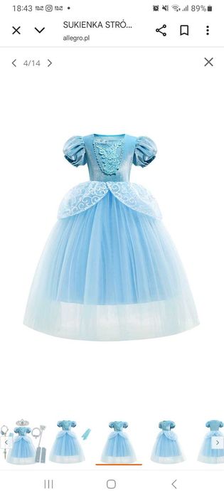 Stroj karnawalowy ksiezniczka